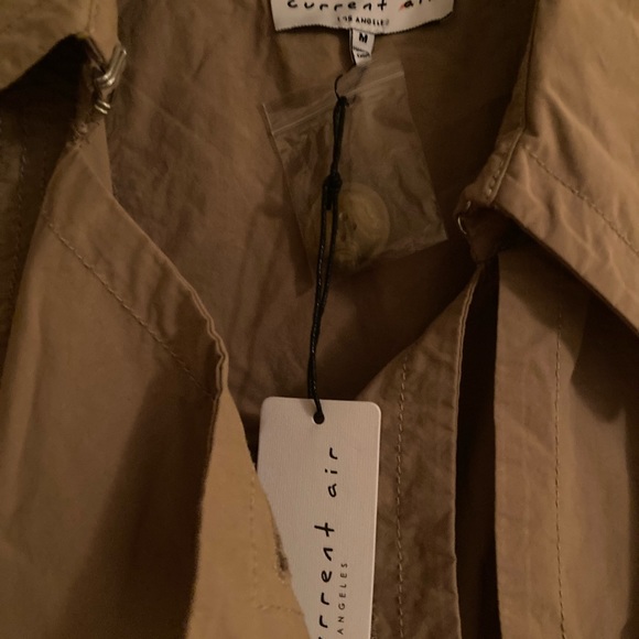 Current Air Los Angeles NWT aside M oversized khaki trench coat - Picture 3 of 5